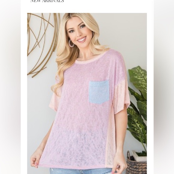 Cy Fashions Colorblock Tee Size Small - Picture 1 of 4